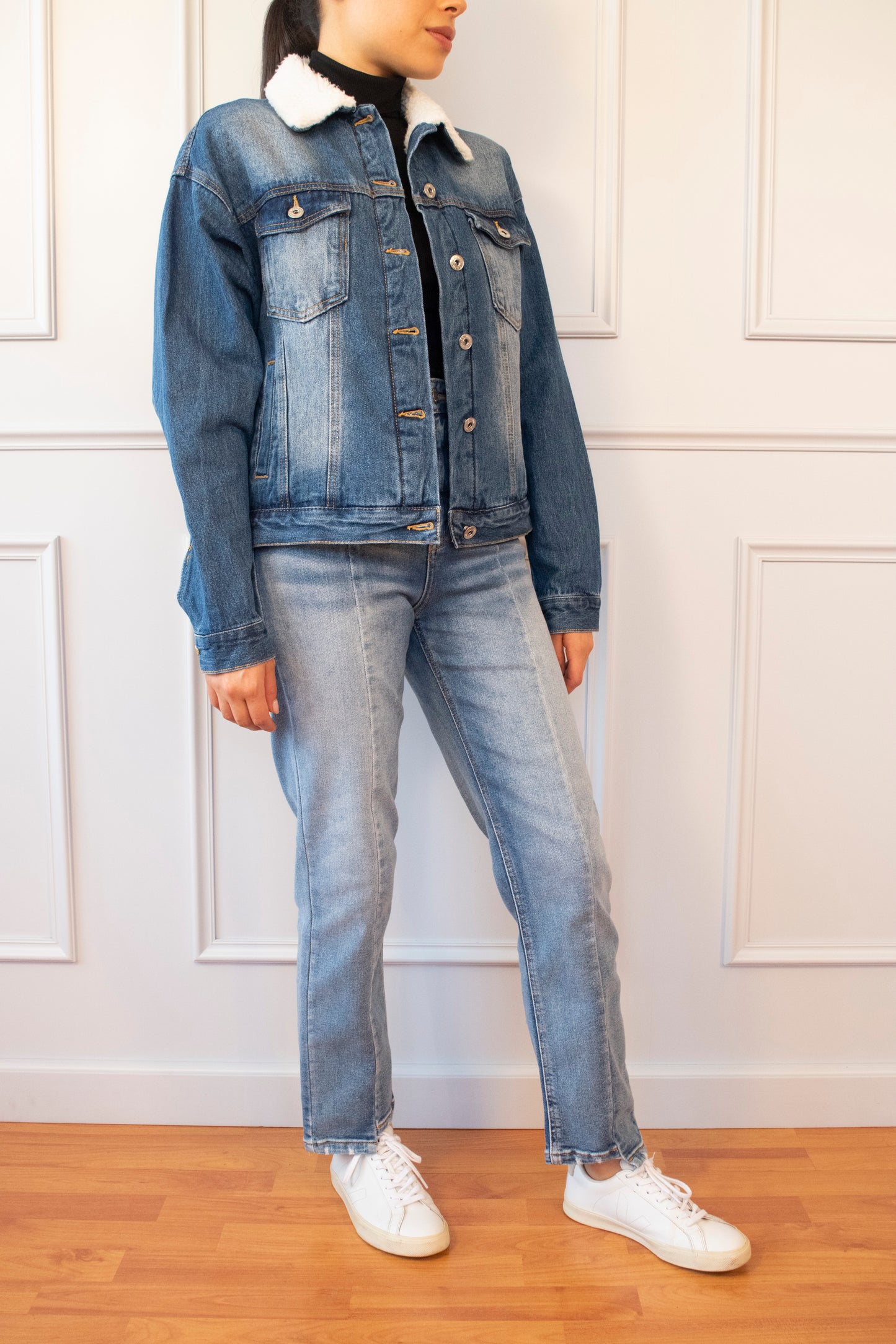 CHAMARRA DENIM BORREGUILLO