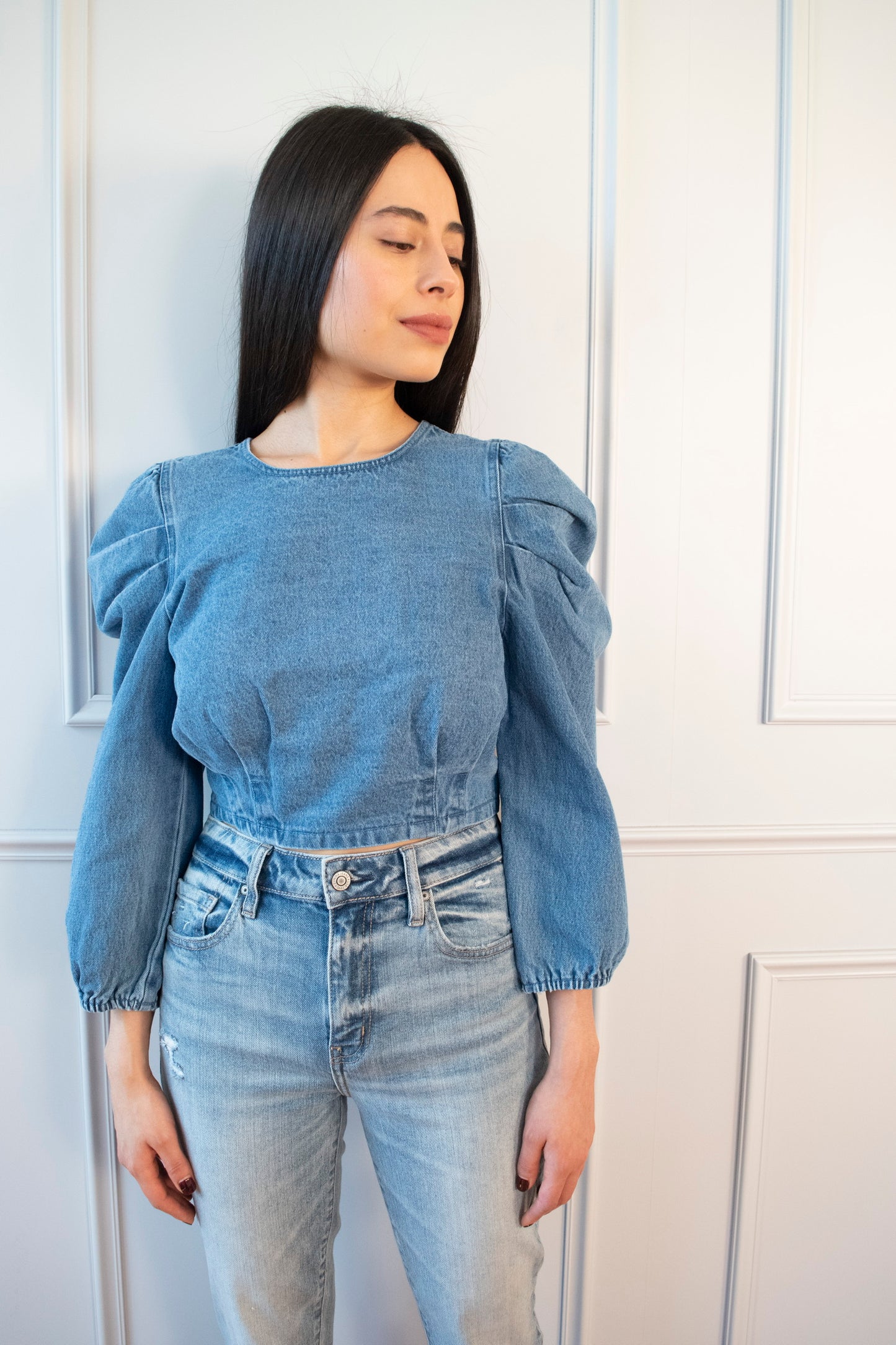 BLUSA CORTA DENIM