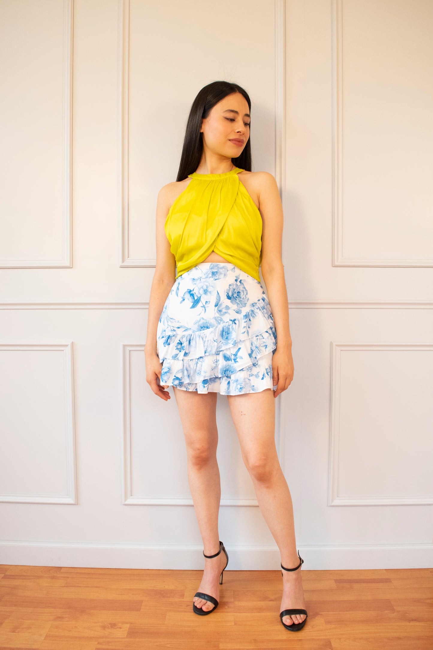 FALDA PREMIUM MINI FLORES