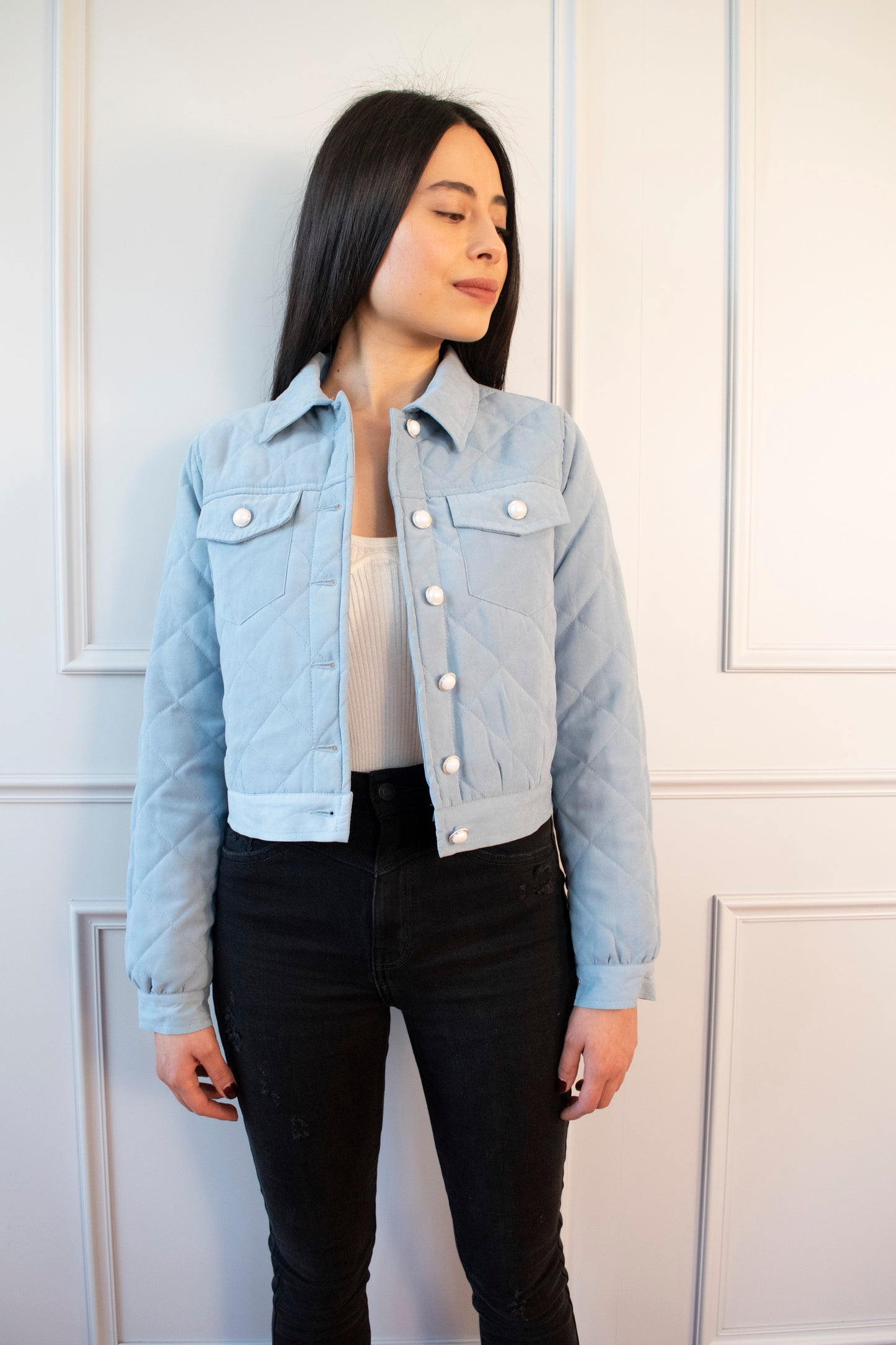 CHAMARRA CROP ACOLCHADA