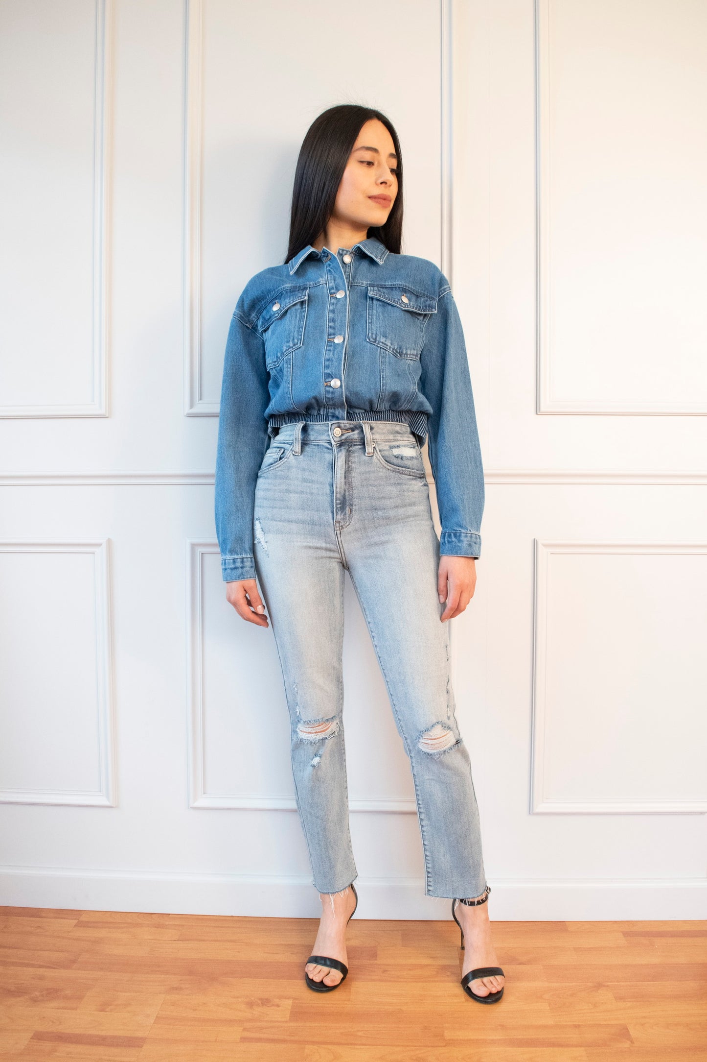CHAMARRA BOMBER DENIM