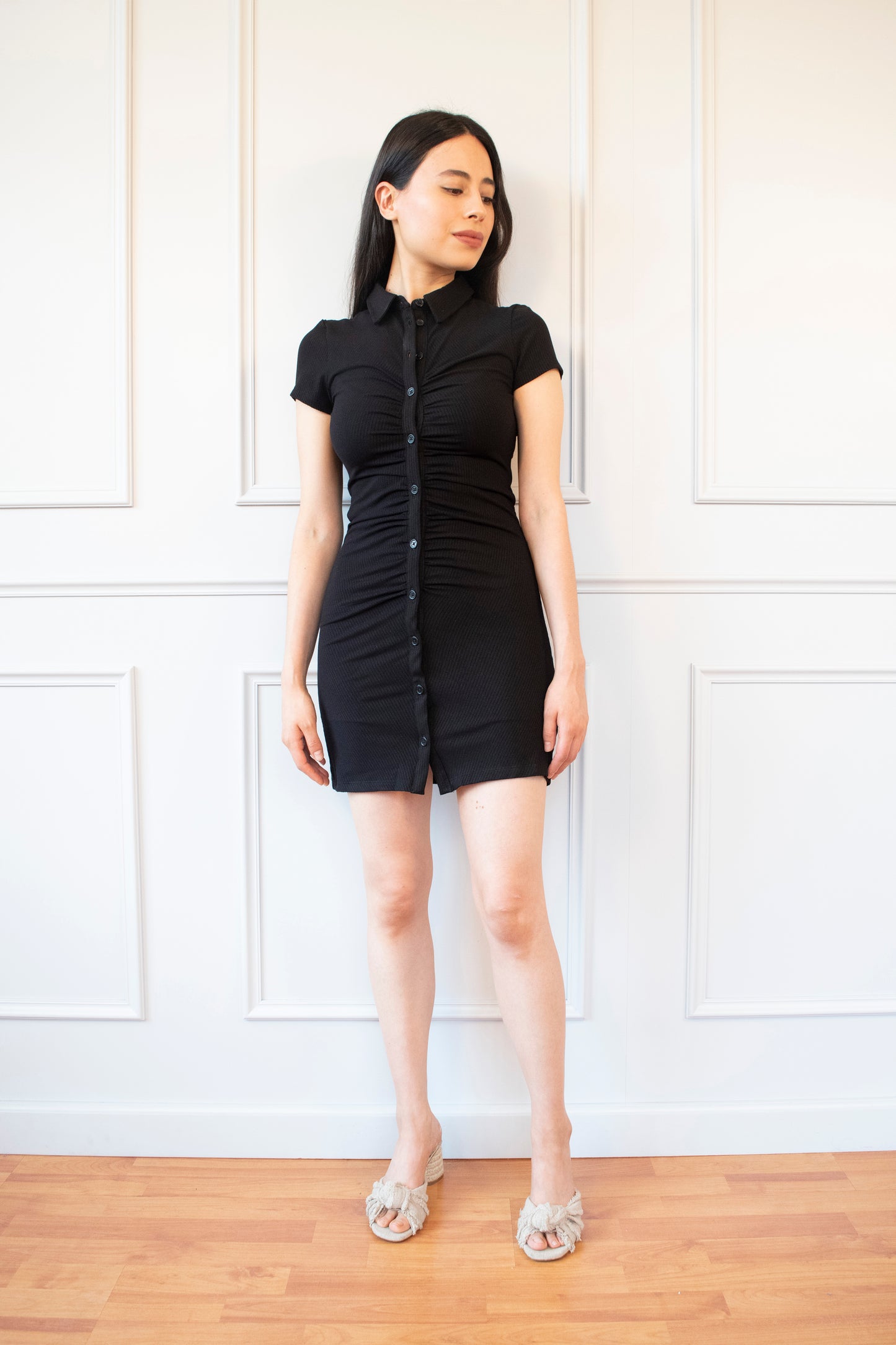 VESTIDO FRUNCE RAYÓN