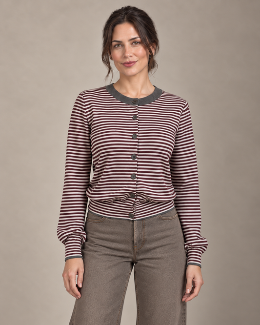 CARDIGAN LIGERO ESTAMPADO RAYAS