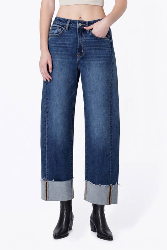 JEANS BARRIL 27" MEZCLILLA PREMIUM