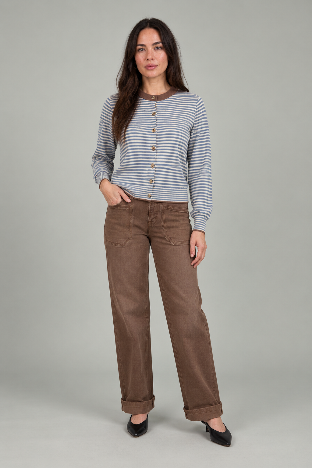 CARDIGAN LIGERO ESTAMPADO RAYAS