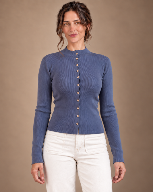 CARDIGAN RIB FIBRA NATURAL