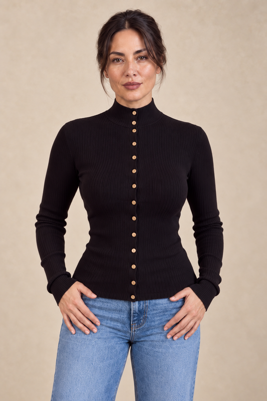 CARDIGAN RIB FIBRA NATURAL