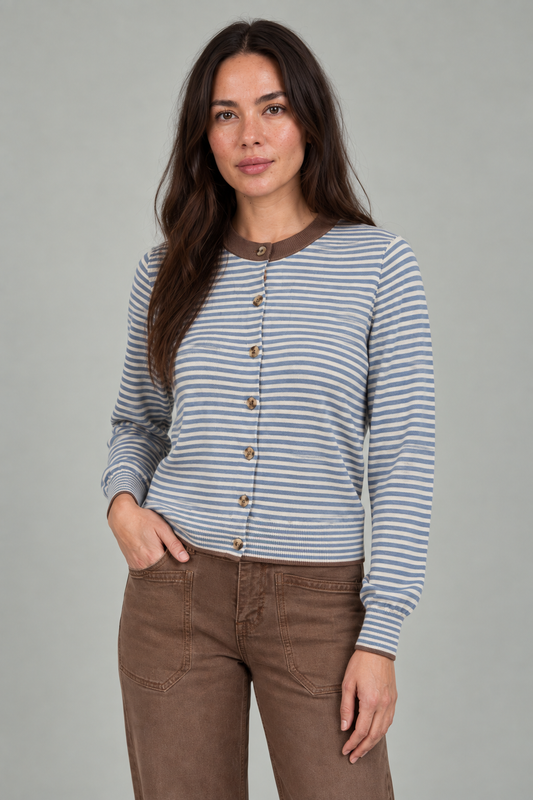 CARDIGAN LIGERO ESTAMPADO RAYAS