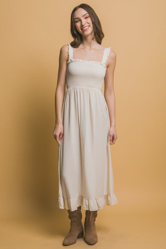 VESTIDO MIDI 100% TENCEL