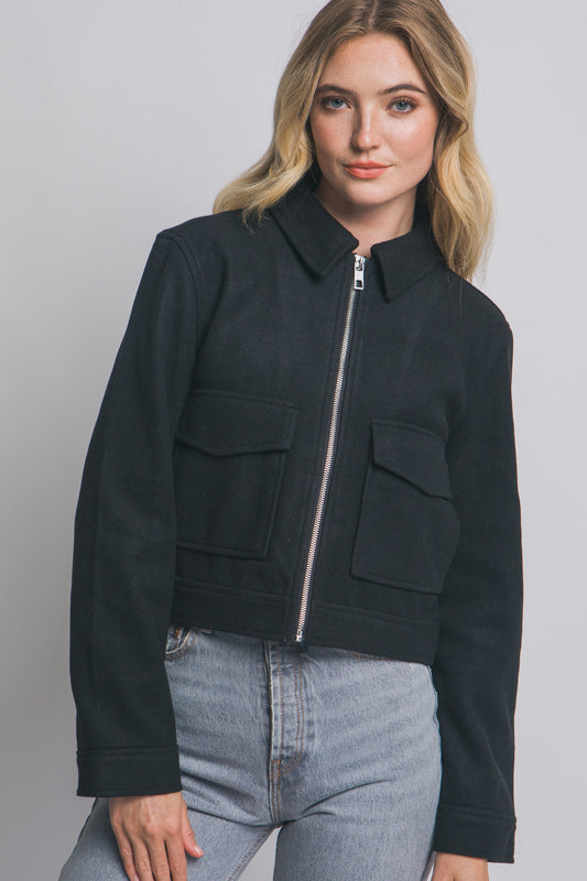 ABRIGO CORTO BOLSILLOS