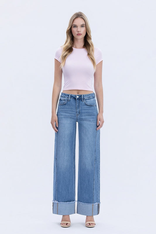 JEANS PIERNA ANCHA 31.5" MEZCLILLA PREMIUM