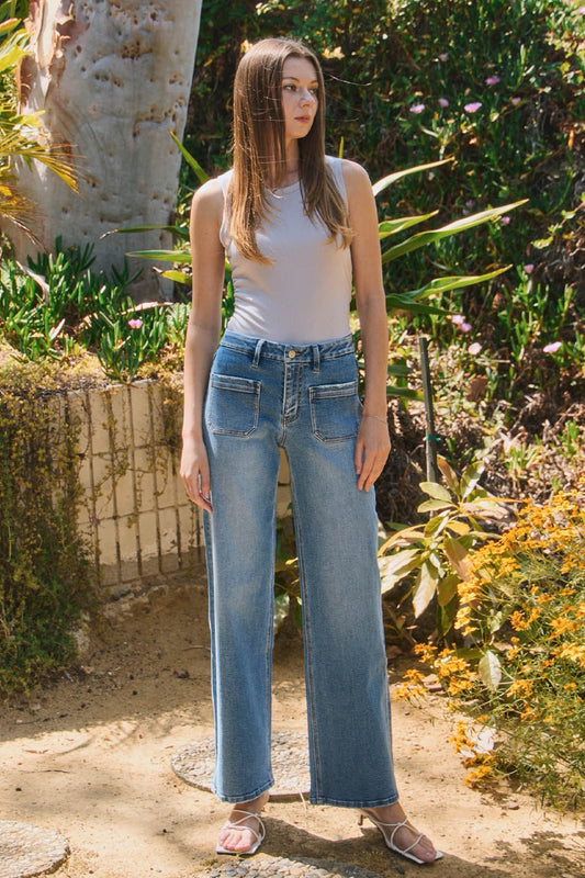 JEANS PIERNA ANCHA 32" MEZCLILLA PREMIUM