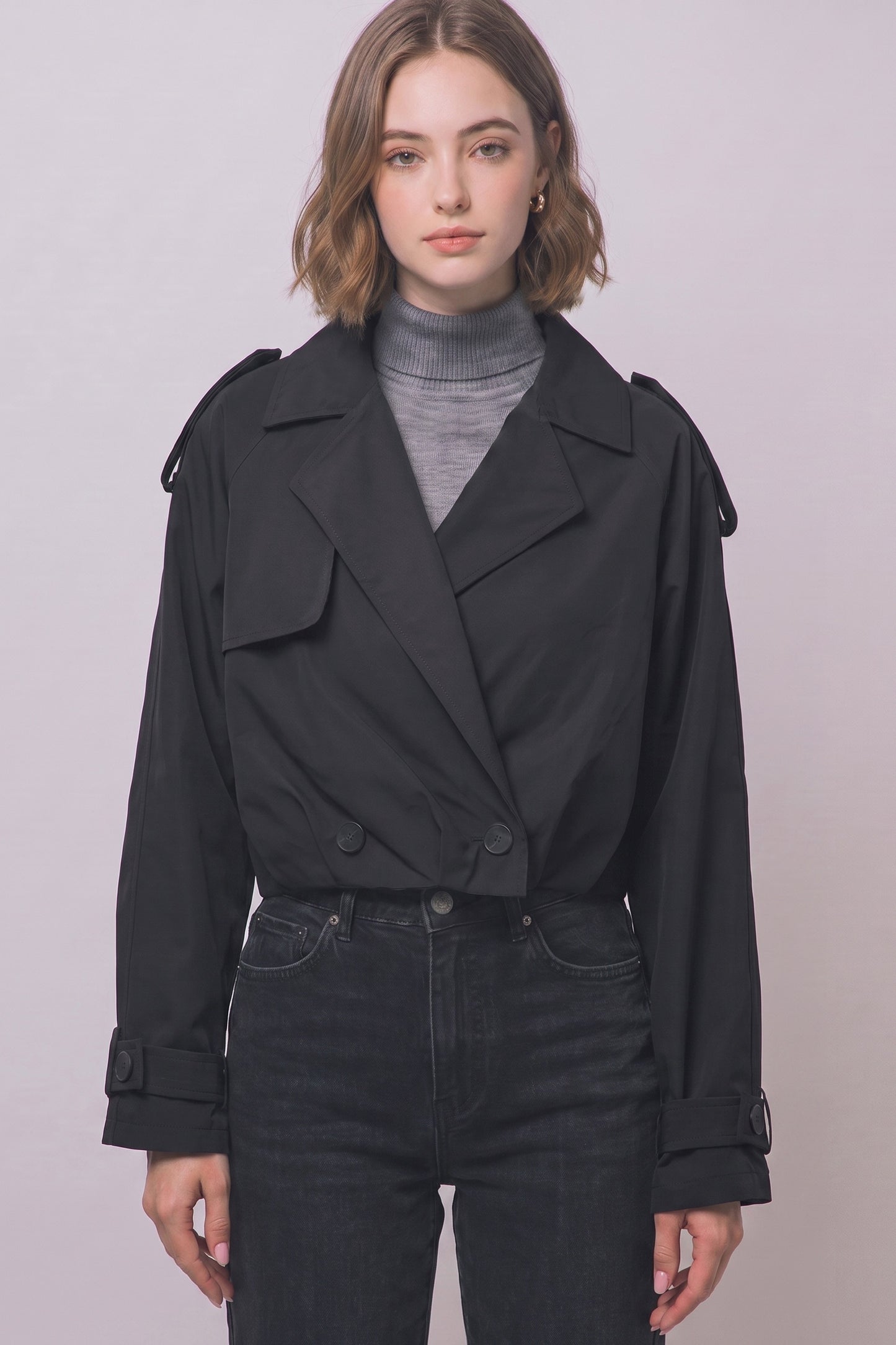 DISPONIBLE 11 DE AGOSTO TRENCH COAT CROPPED