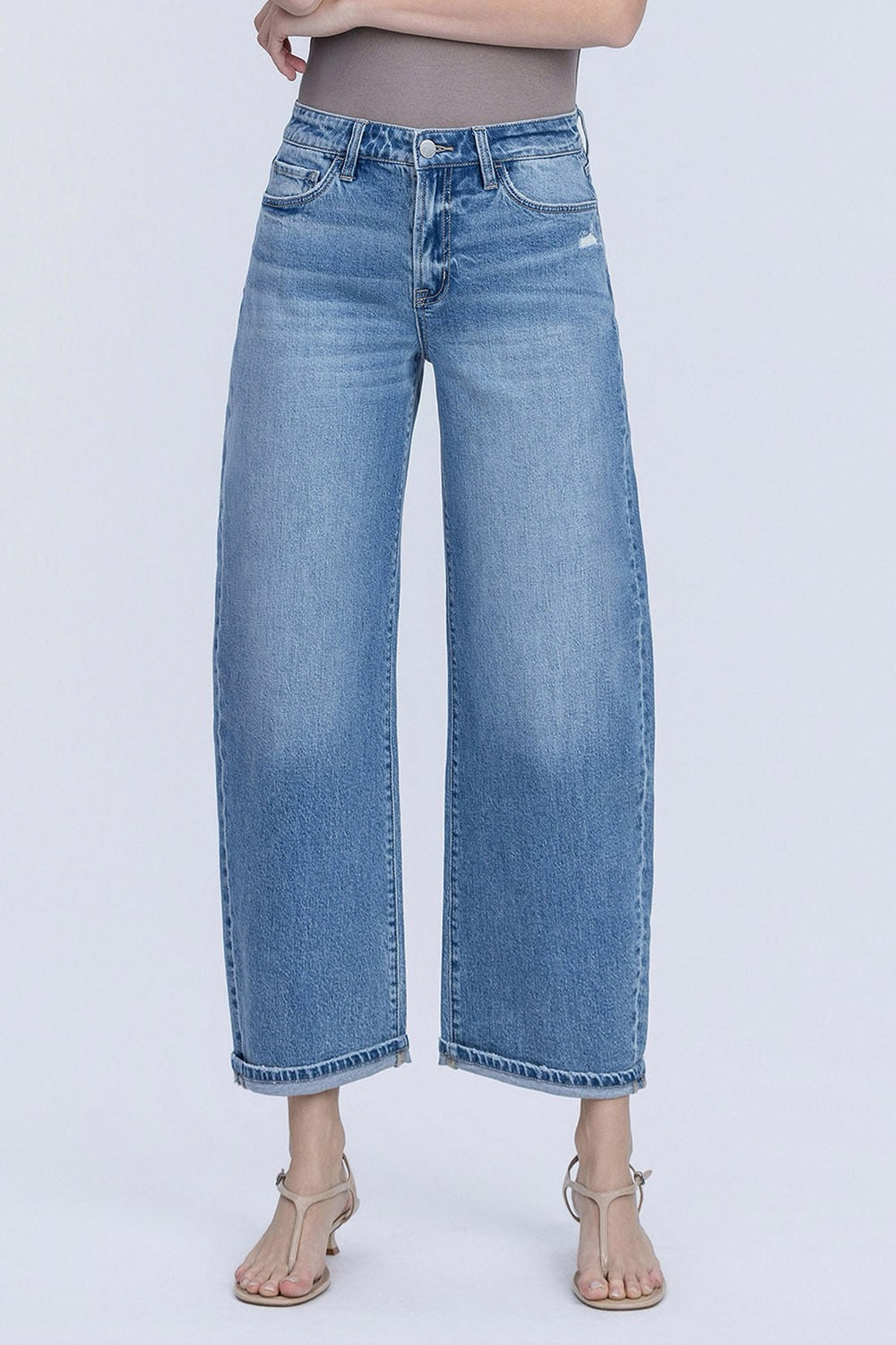 JEANS PIERNA BARRIL 27" MEZCLILLA PREMIUM