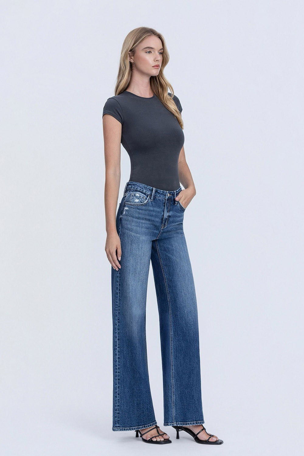 JEANS PIERNA ANCHA 32" MEZCLILLA PREMIUM