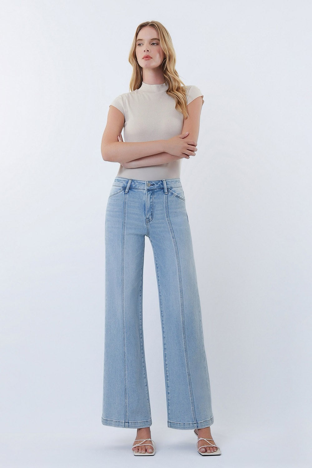JEANS PIERNA ANCHA 31" MEZCLILLA PREMIUM