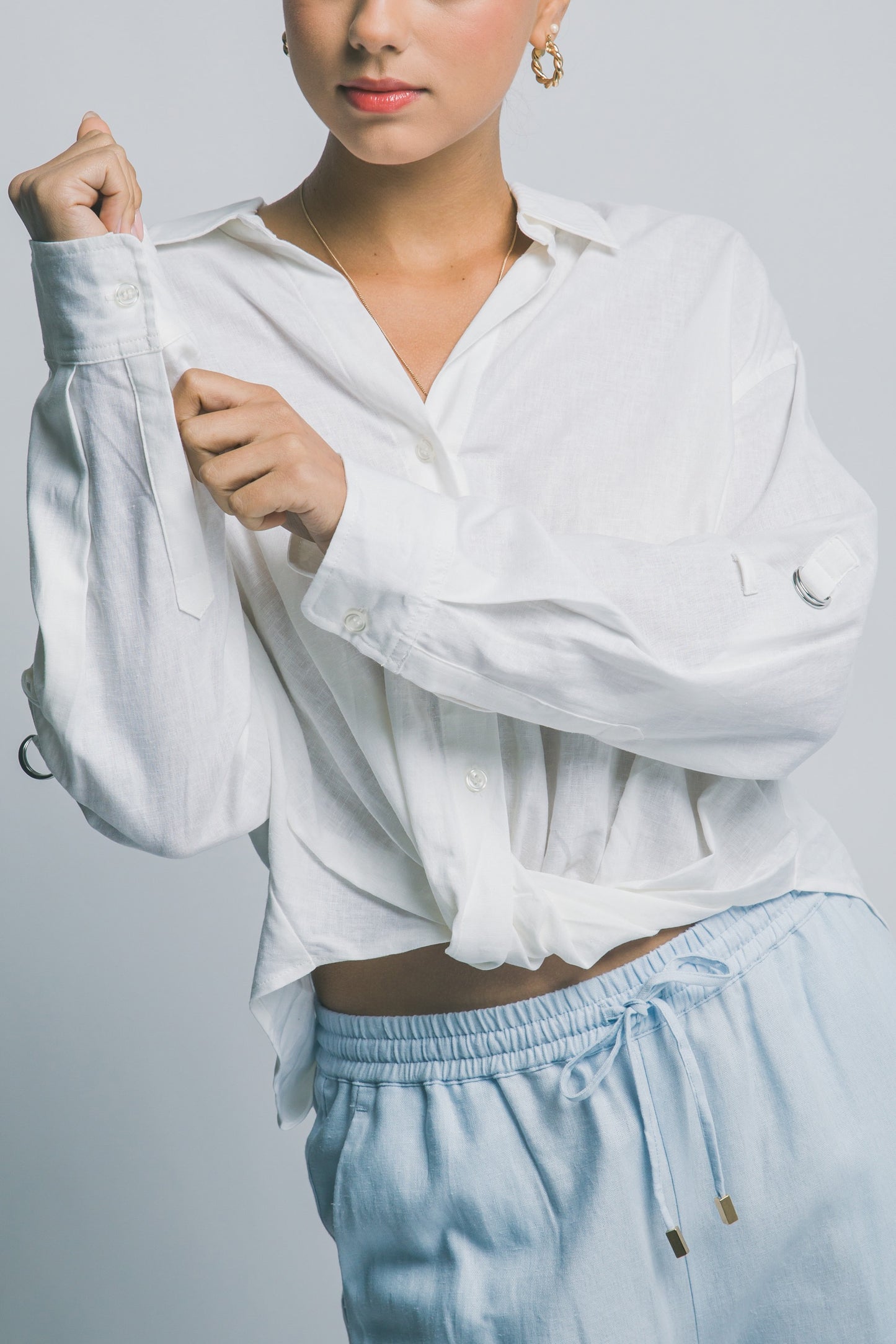 CAMISA NUDO LINO-VISCOSA