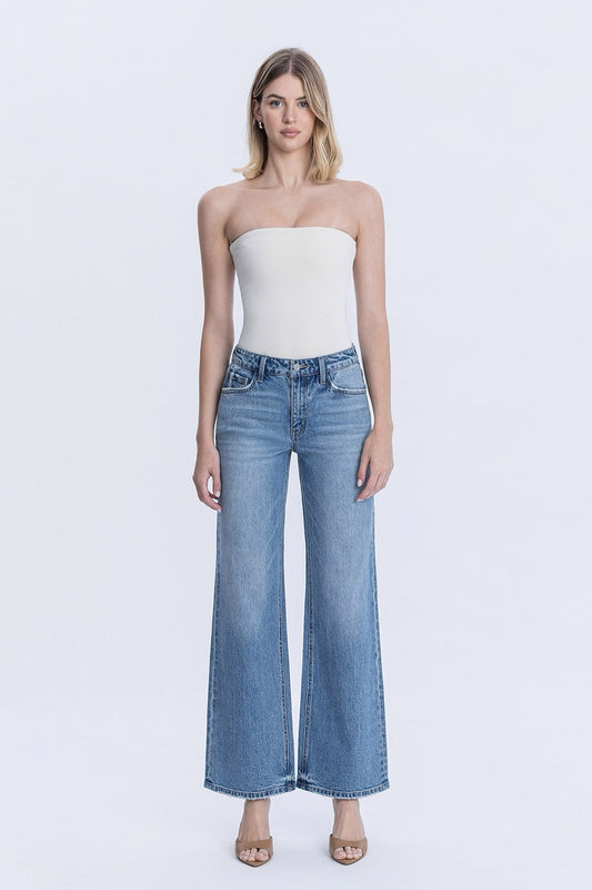JEANS PIERNA ANCHA 32" MEZCLILLA PREMIUM