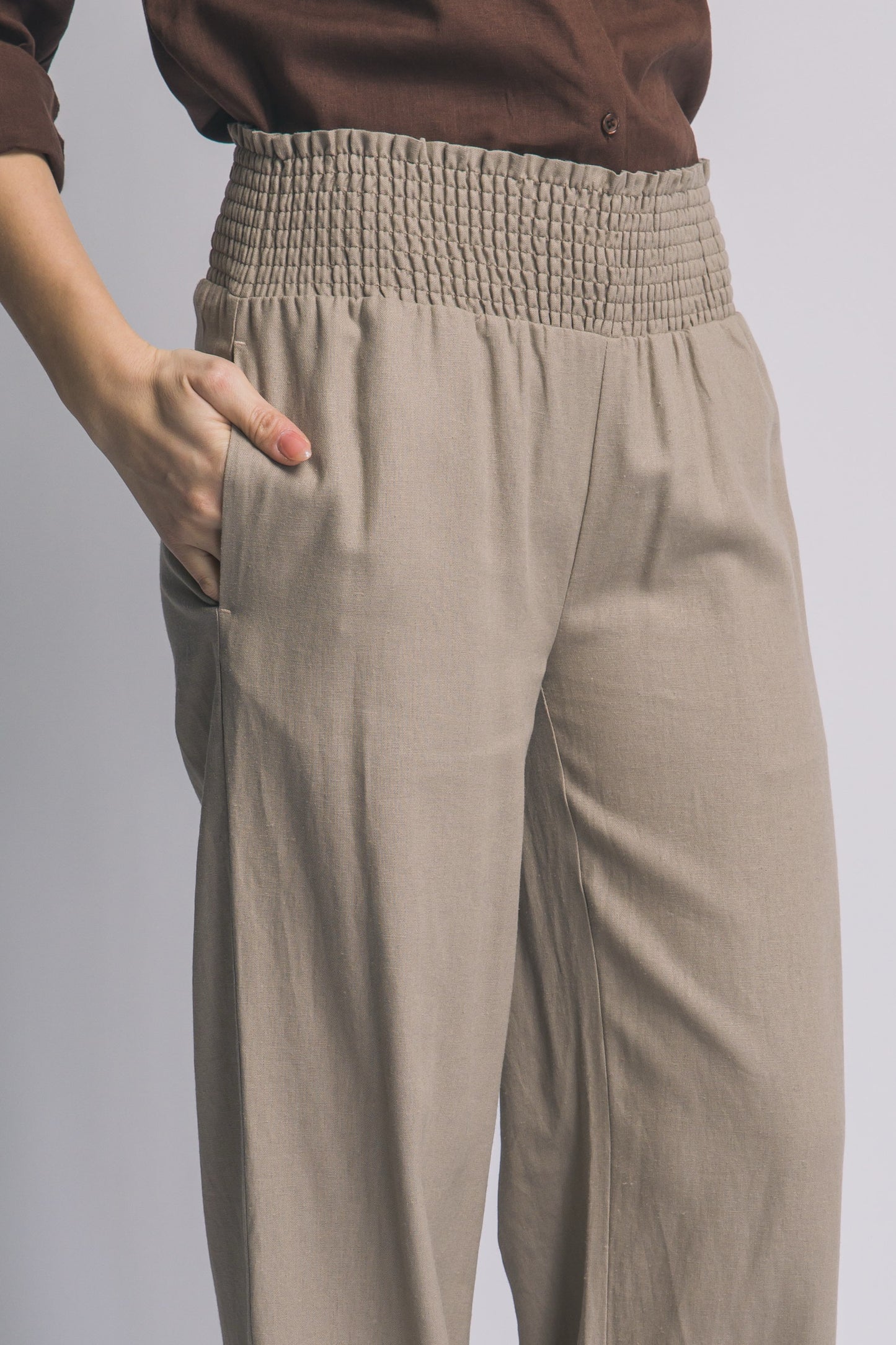SET PANTALON/CHALECO LINO-VISCOSA