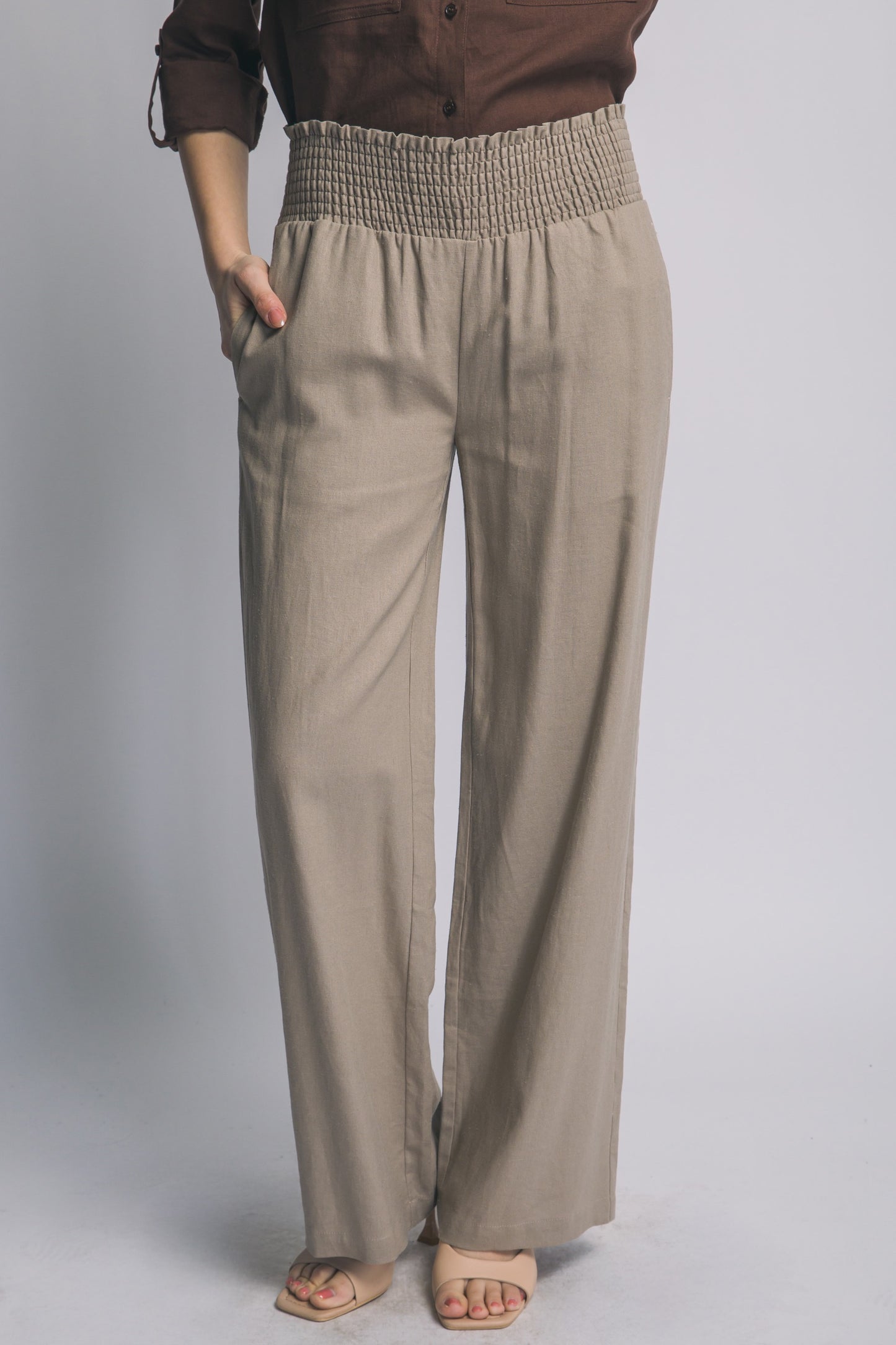 SET PANTALON/CHALECO LINO-VISCOSA