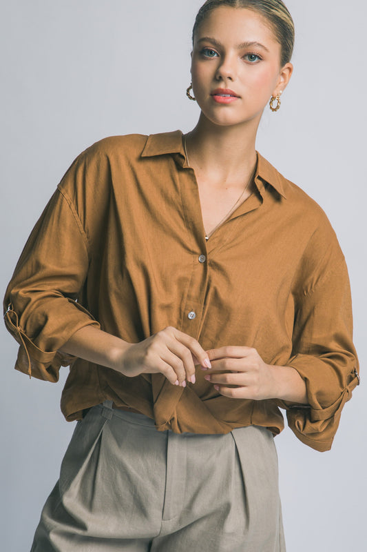 CAMISA NUDO LINO-VISCOSA