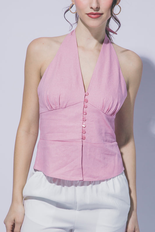 TOP HALTER LINO-VISCOSA
