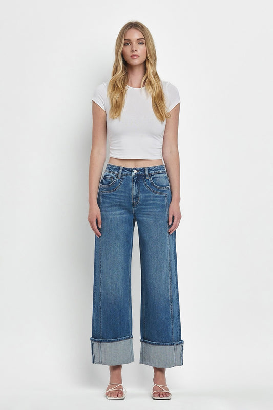 JEANS PIERNA ANCHA 28" MEZCLILLA PREMIUM