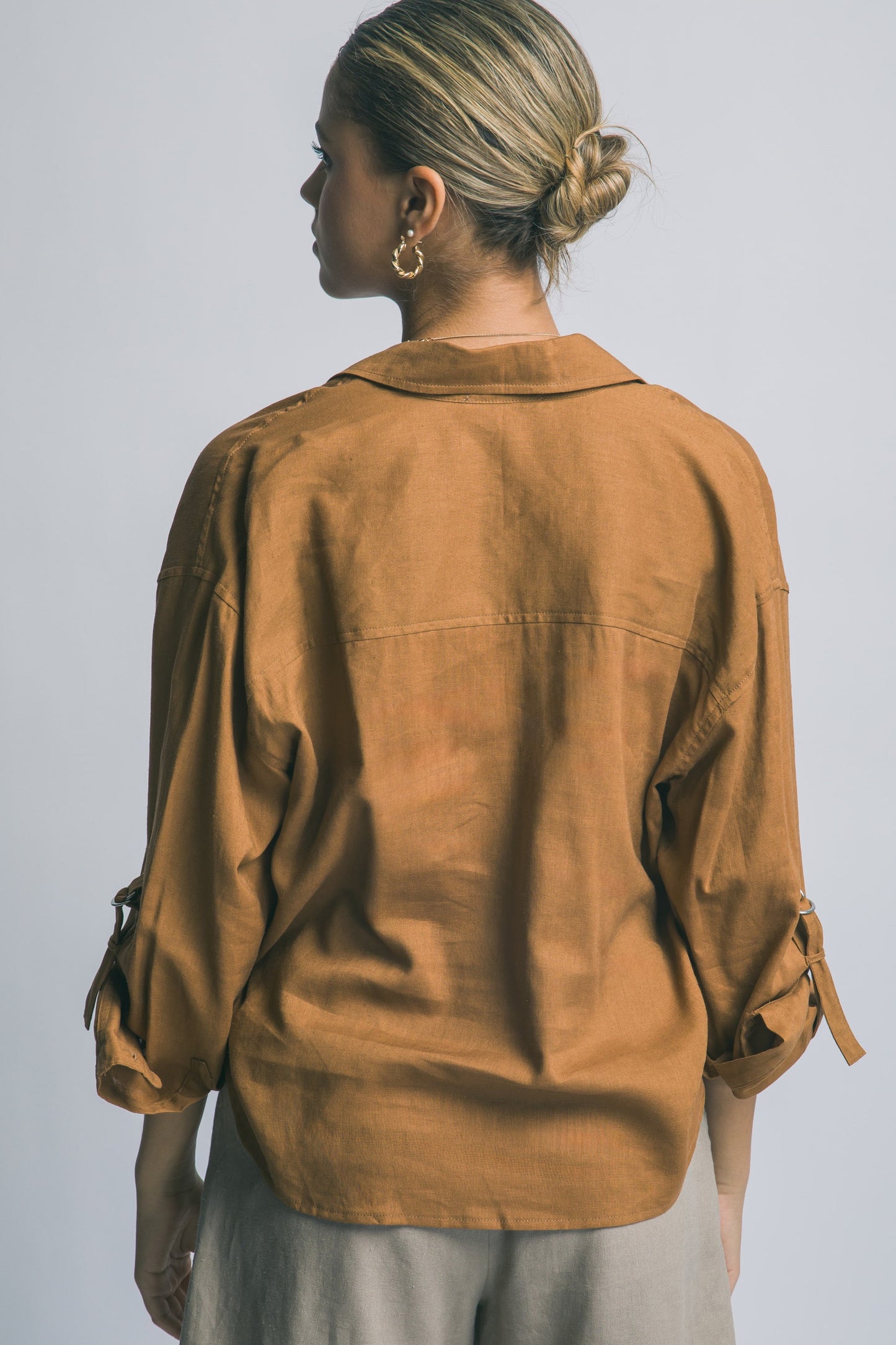 CAMISA NUDO LINO-VISCOSA