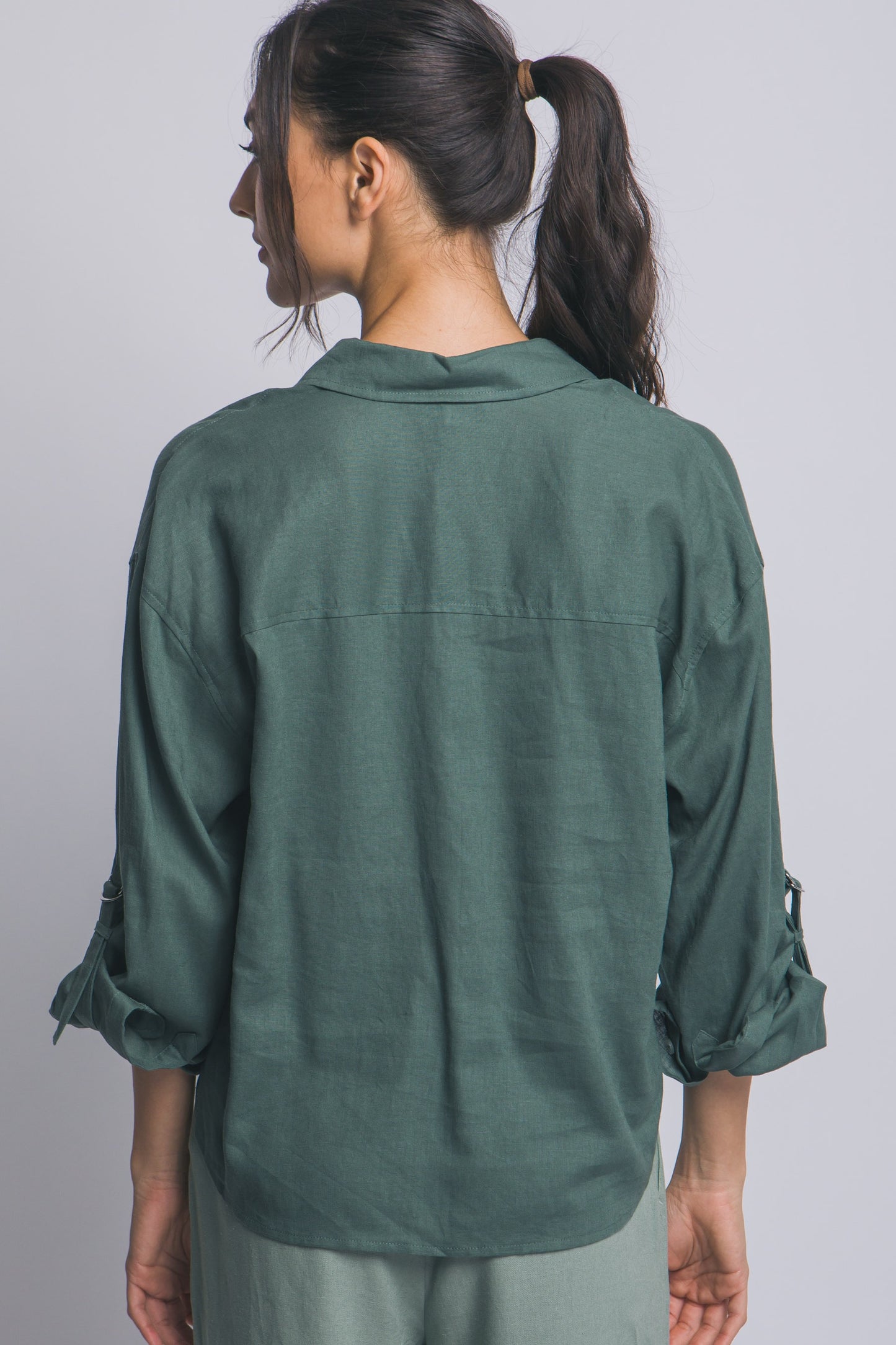 CAMISA NUDO LINO-VISCOSA