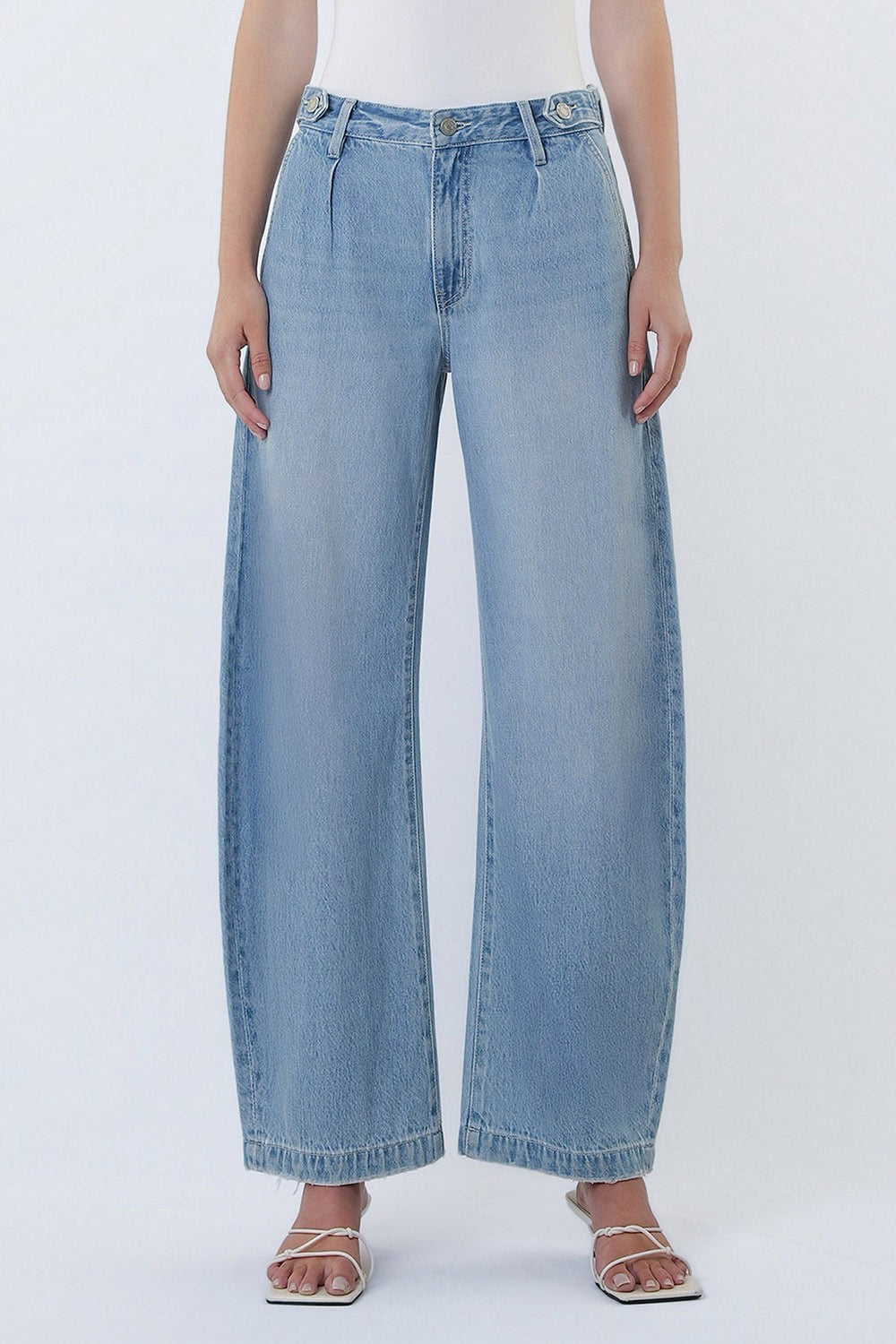 JEANS PIERNA BARRIL 28" MEZCLILLA PREMIUM