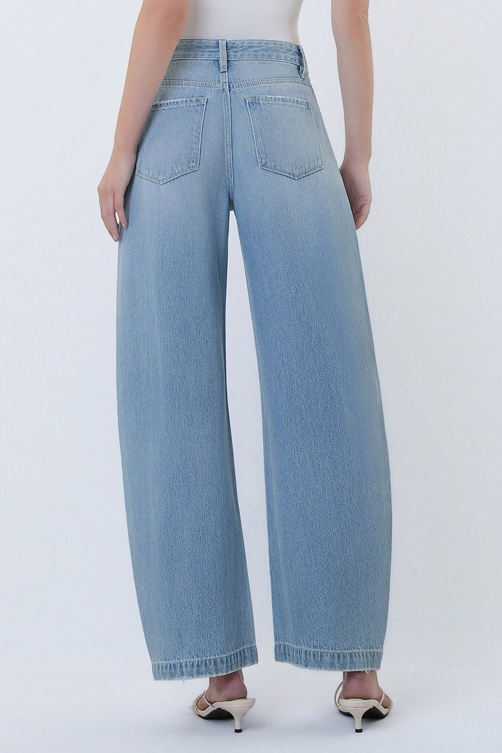 JEANS PIERNA BARRIL 28" MEZCLILLA PREMIUM