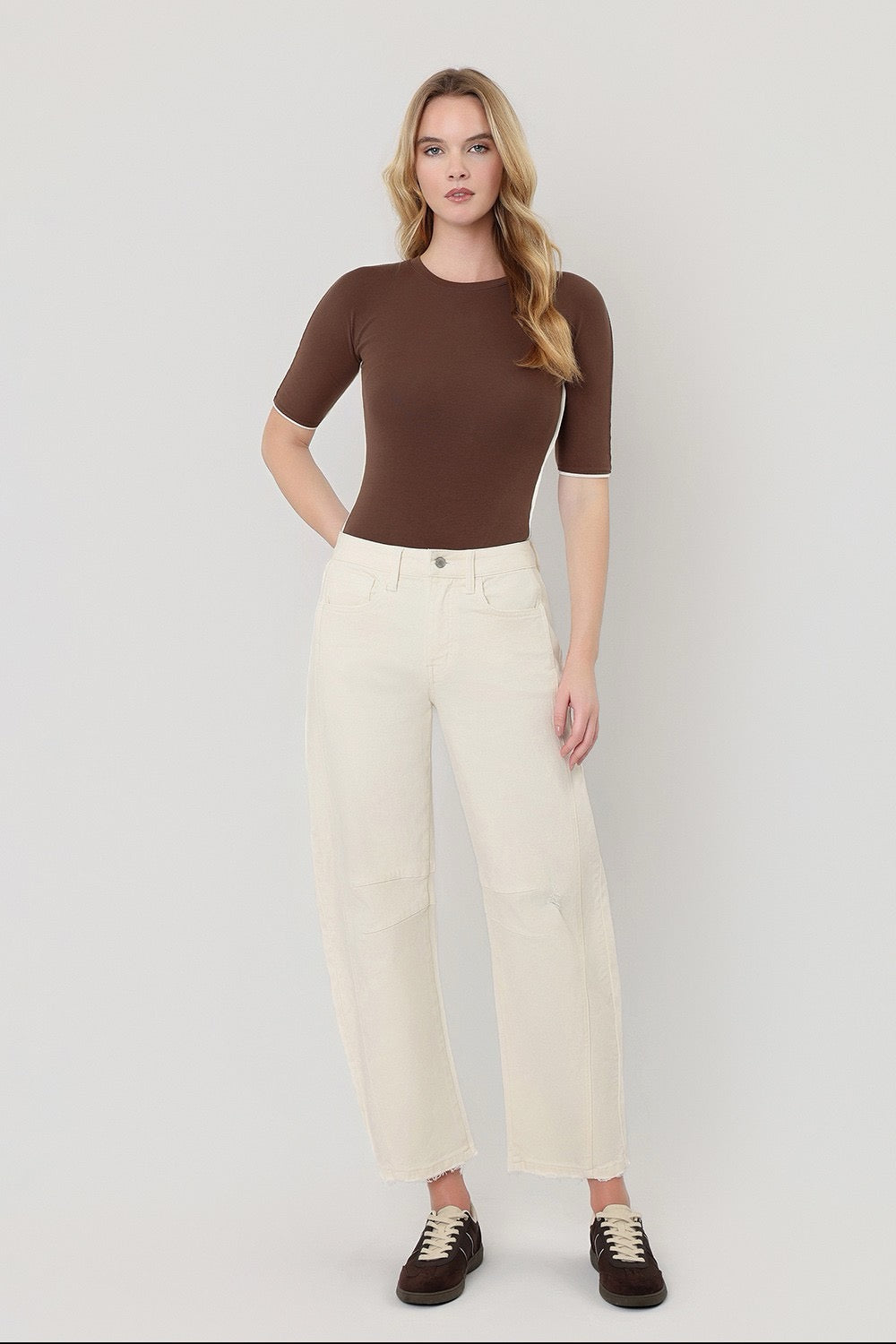 JEANS PIERNA BARRIL 27" MEZCLILLA PREMIUM