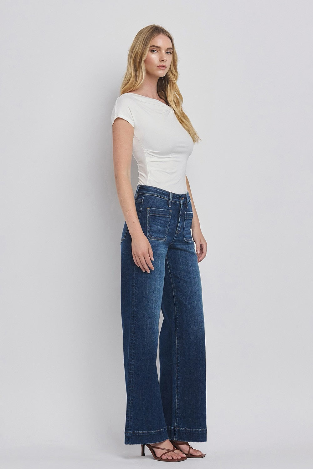 JEANS PIERNA ANCHA TROUSER 32" MEZCLILLA PREMIUM