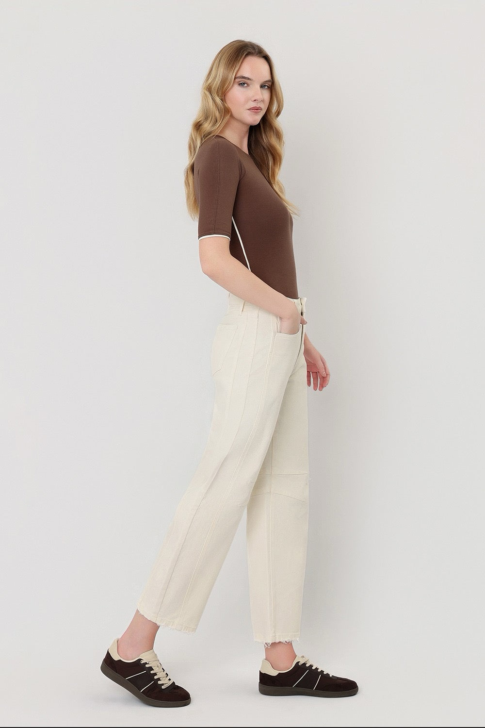 JEANS PIERNA BARRIL 27" MEZCLILLA PREMIUM