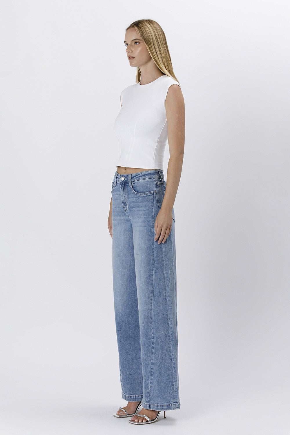JEANS PIERNA ANCHA 32" MEZCLILLA PREMIUM