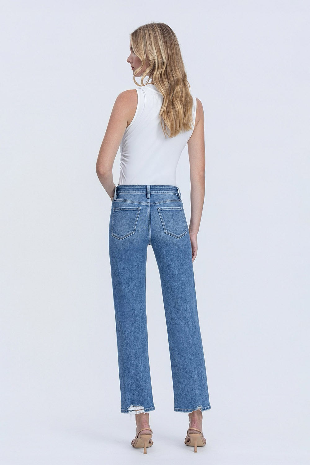 JEANS PIERNA RECTA 28" MEZCLILLA PREMIUM