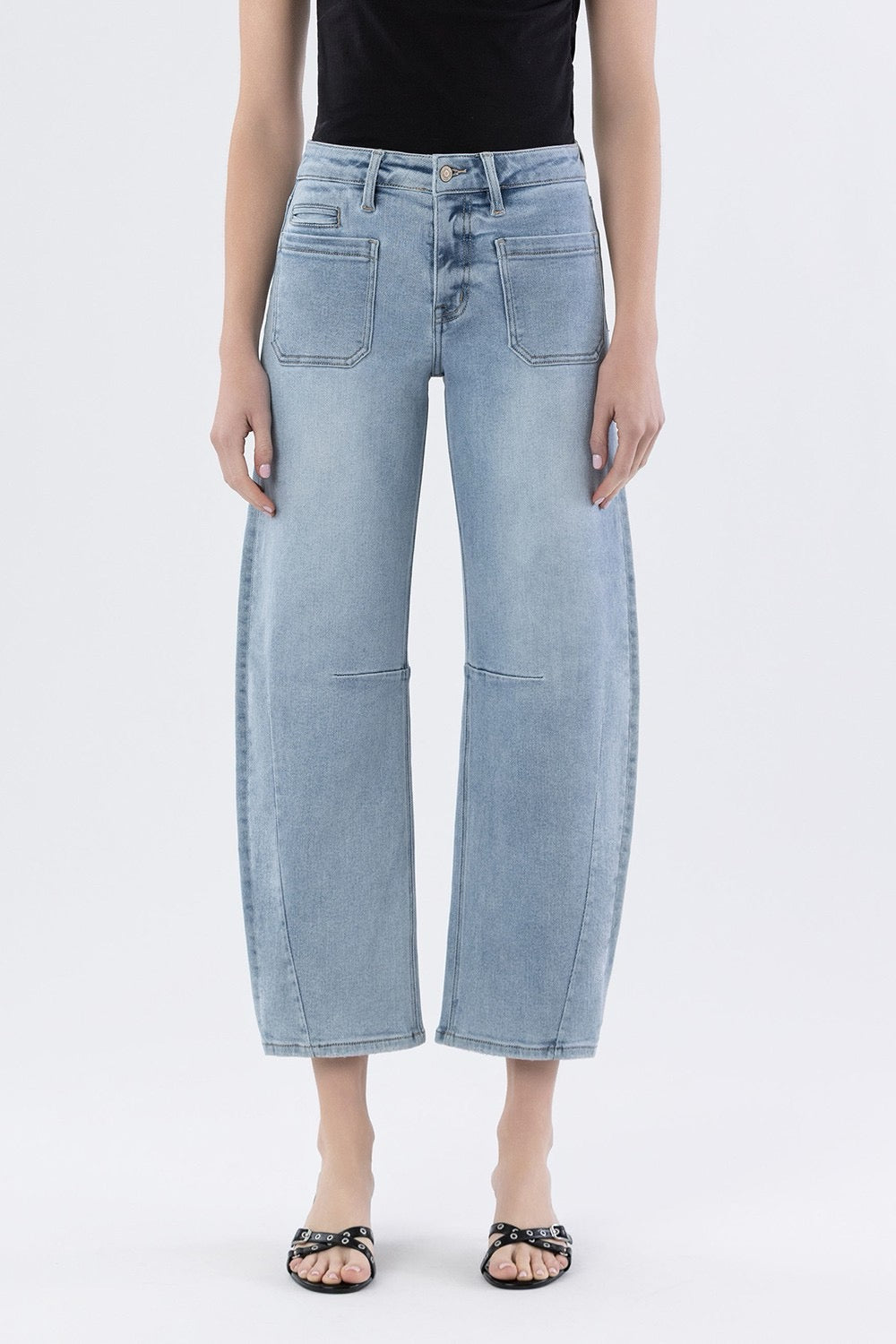 JEANS PIERNA BARRIL 27" MEZCLILLA PREMIUM