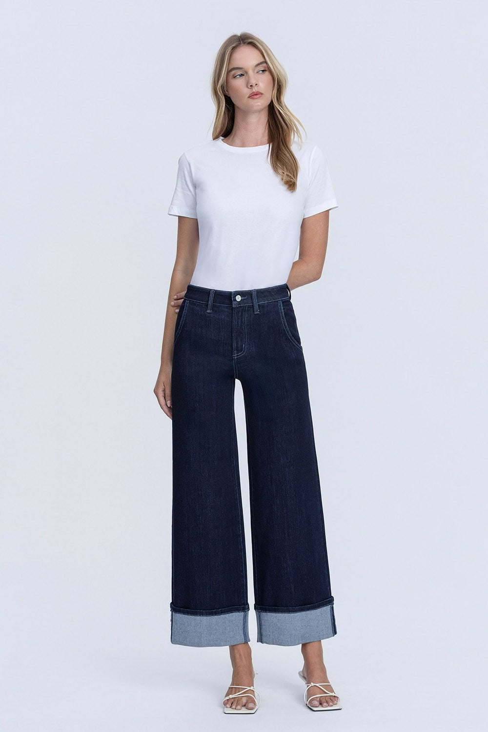 JEANS PIERNA ANCHA 28" MEZCLILLA PREMIUM