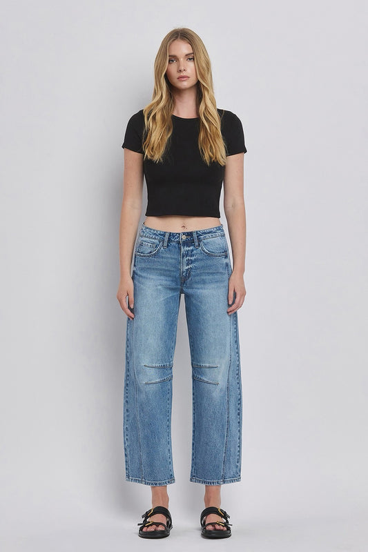 JEANS PIERNA BARRIL MEZCLILLA PREMIUM