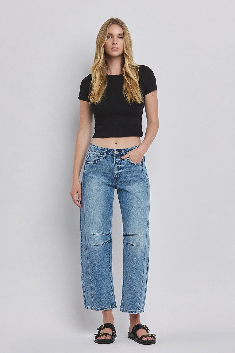 JEANS PIERNA BARRIL MEZCLILLA PREMIUM