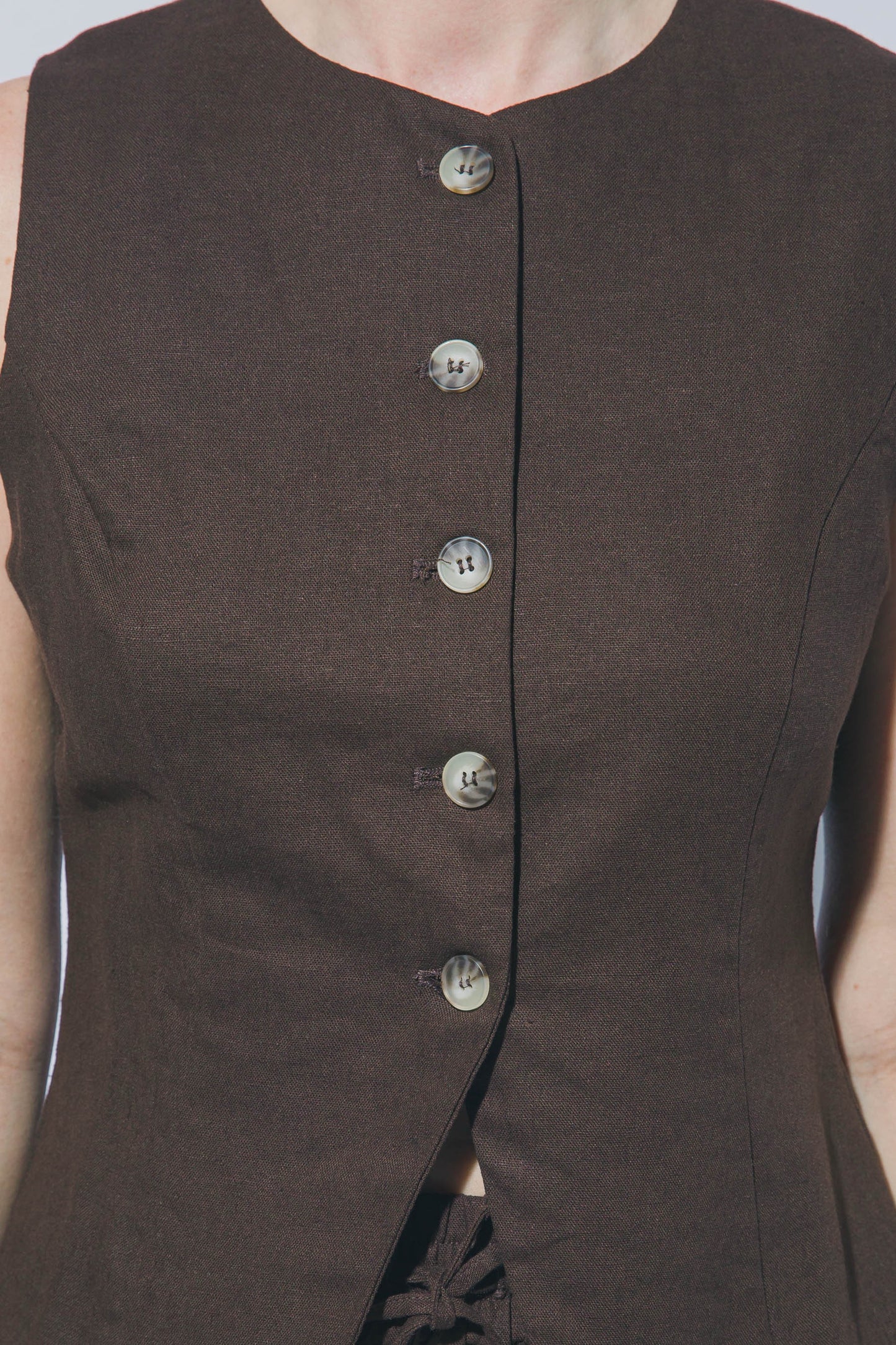SET PANTALON/CHALECO LINO-VISCOSA