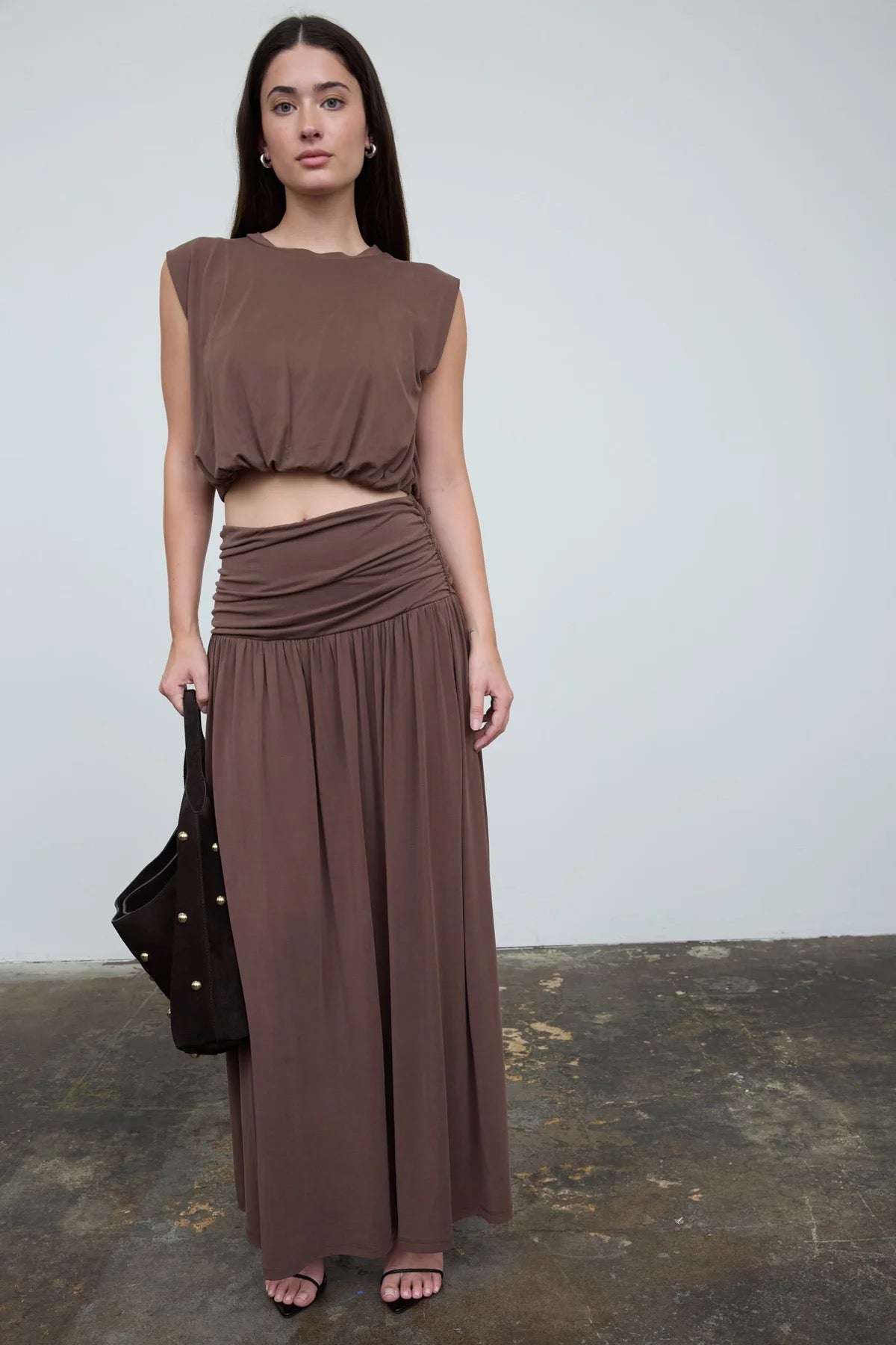 DISPONIBLE 7 DE SEPTIEMRE SET TOP-FALDA MODAL