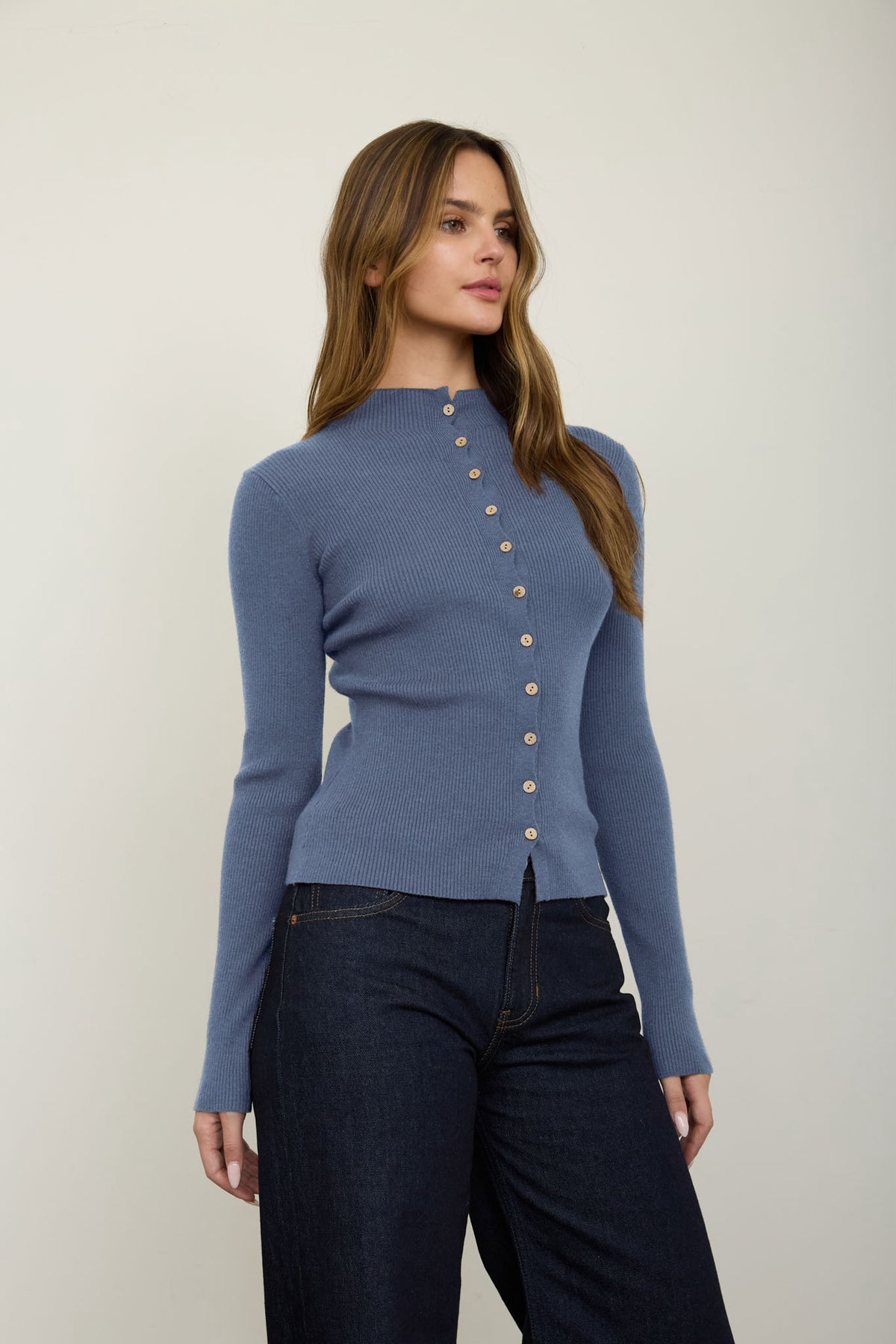 CARDIGAN RIB FIBRA NATURAL