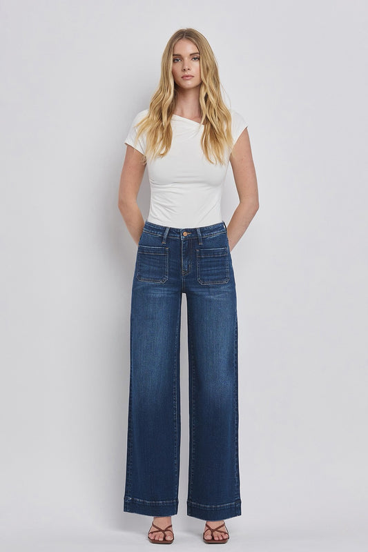 JEANS PIERNA ANCHA TROUSER 32" MEZCLILLA PREMIUM