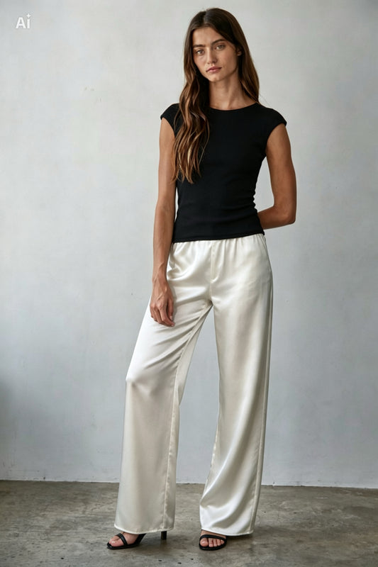 PANTALON PREMIUM SATIN FIBRA NATURAL