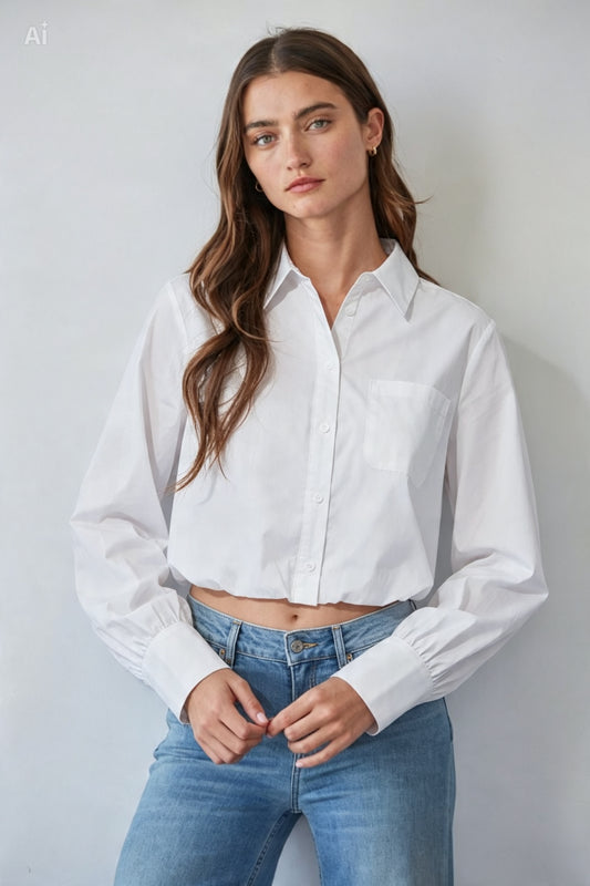 CAMISA CROPPED ALGODÓN