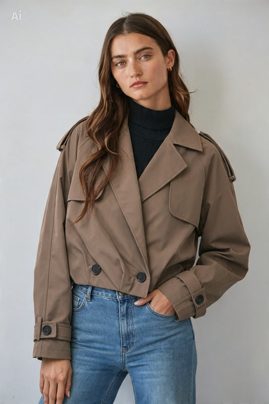 TRENCH COAT CROPPED