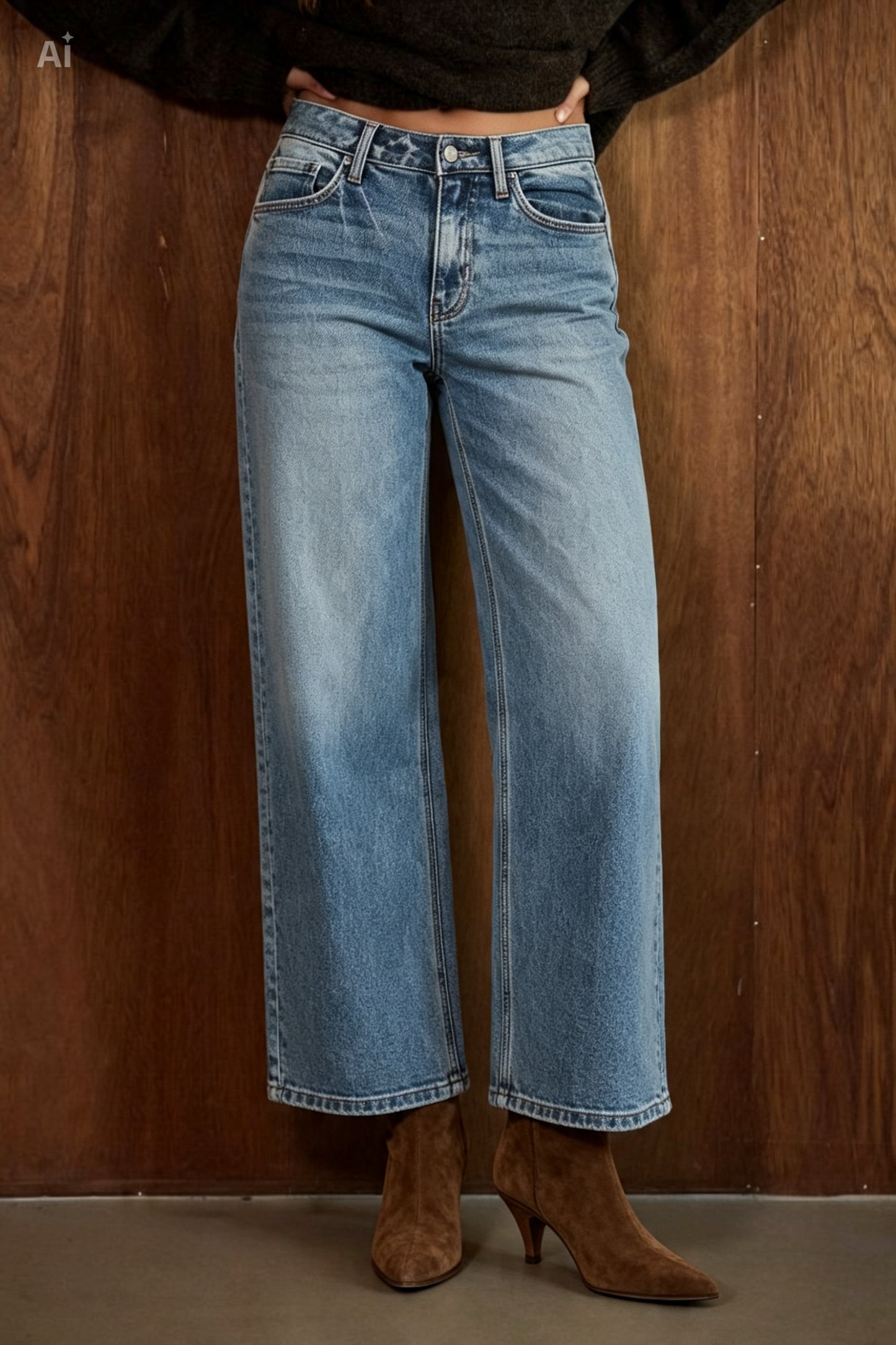 JEANS PIERNA ANCHA 30" MEZCLILLA PREMIUM