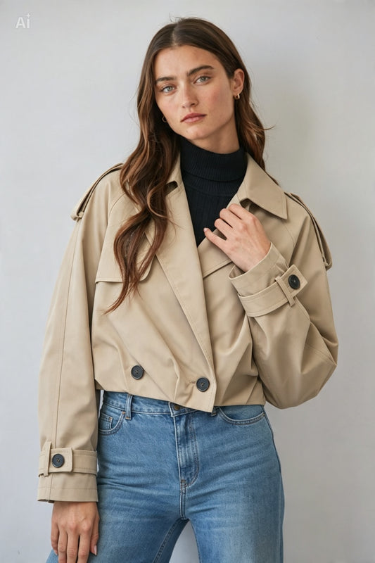 TRENCH COAT CROPPED