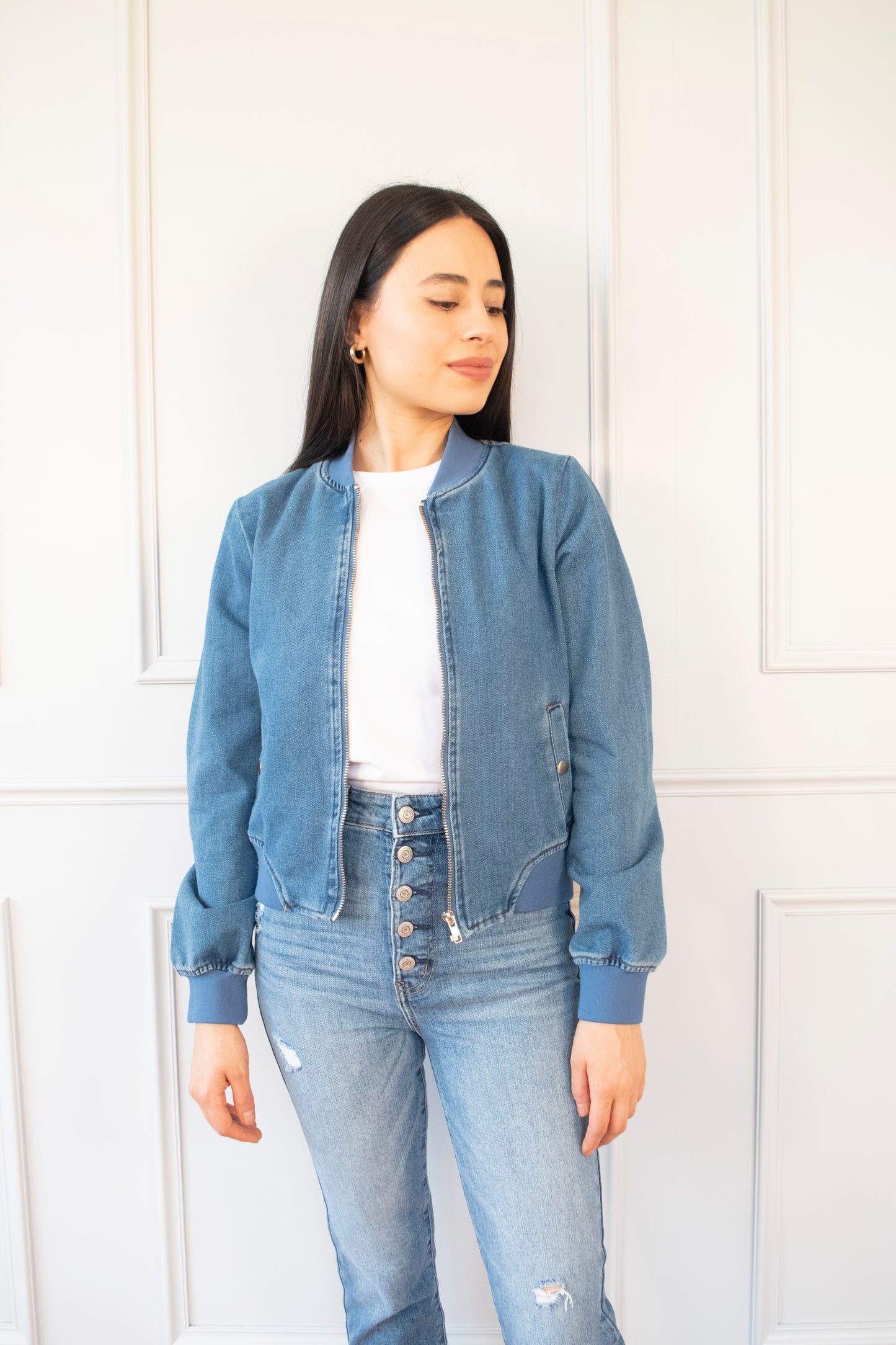 CHAMARRA DENIM BOMBER